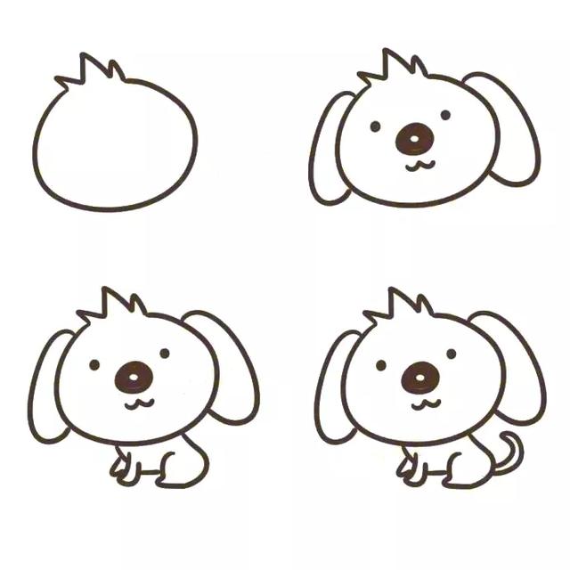 小狗简笔画教学（提供简单的小狗画法教学）